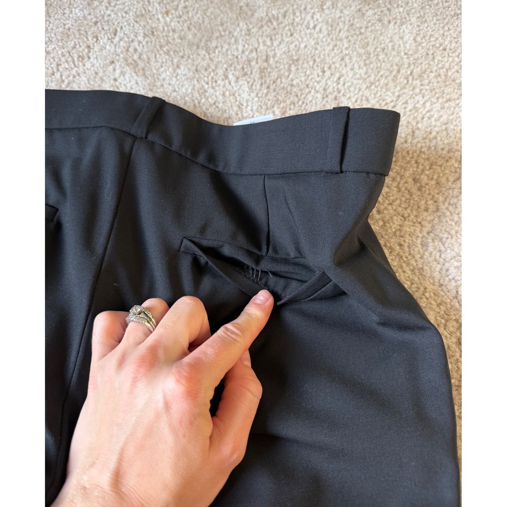 The Row Pants Wool Blend Skinny Slim Leg Tailored Black Size 4 - Picture 11 of 11